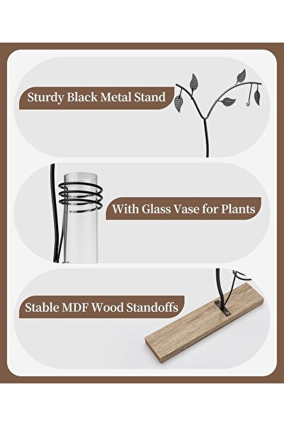 NALACAL Desktop Picture Frame with Glass Vase, Double-Sided 4x6 Photo Frame