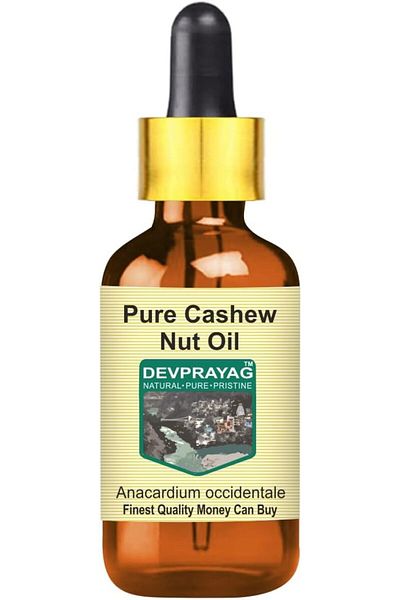 Generic Devprayag Pure Cashew Nut Oil (Anacardium occidentale) with Glass Dropper Natural Therapeutic Grade
