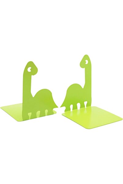 Arabest 2-Piece Metal Dinosaur Bookends,Heavy Duty Bookshelf Sculpture,Decora...