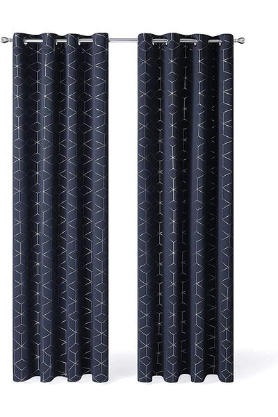 Generic X spring Blackout Curtains, 2 Panels Decorative Diamond Foil Printed Thermal Insulated Privacy Prot