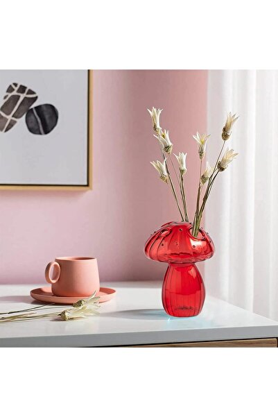 ChicAbode 4 PCS Mushroom Shaped Hydroponic Glass Vases