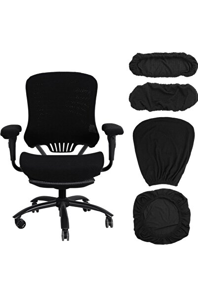 Arabest 4 Pieces Universal Protective Chair Seat Covers, Desk Chair Armrest C...