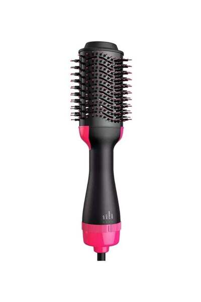 Generic HTC One Step Hot Air Brush Dryer And Styler Black/Pink 35cm