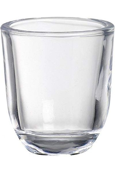 Generic Bolsius Round Glass Candlestick Holder, 65 x 58 mm Size, Transparent