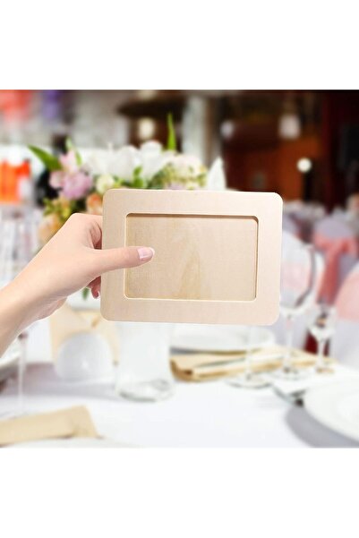 TERRIFI Unfinished Solid Wood Picture Frames, 15 Pcs DIY Craft Frames (19cm x 14cm)