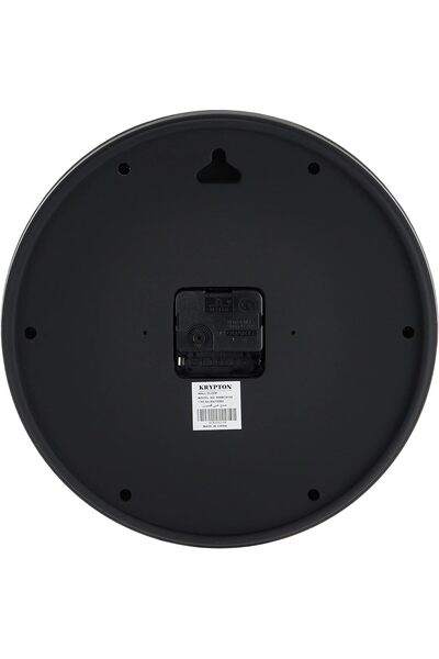 007 Krypton Large Modern Round Decorative Wall Clock - Gray, Plastic, Glass, Analog