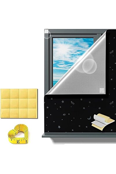 Saharaz ستائر معتمة، ستائر سفر محمولة، ستائر قابلة للقص بشريط لاصق لغرف نوم ا...