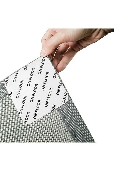 Generic Khazna 12 PCS Gripper for Rug for Hardwood Floors, Double Sided Reusable Under Rug Carpet Tape Stic