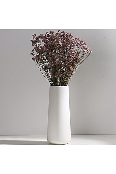 Qiccijoo White Ceramic Vase - Minimalist Modern Home Decor