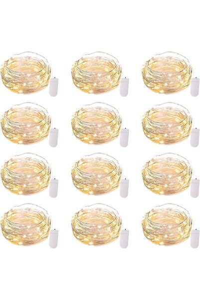 Morvena Picks 12 pachete de iluminat cu LED (funcționat cu baterie) - 7 ft 20...