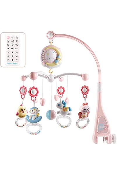 Generic KATGROCHIR Baby Musical Crib Mobile for Newborn, Baby Toy Gift with Timing Function Projector and N