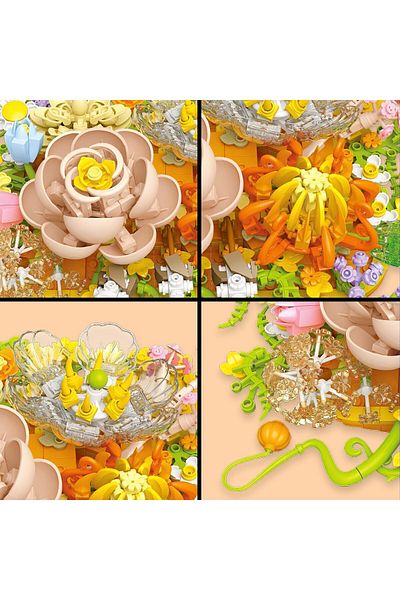 Generic TERRIFI Flowers Building Set for Adults, 965 PCS Botanical Collection for Table or Wall Home Decor,