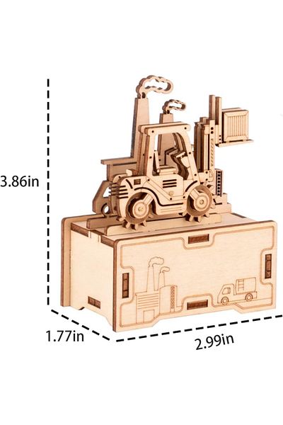Generic Azonee 3D Wooden Puzzle, Wooden Music Box Kits, Hand Crank Music Box, DIY Crafts Wood Model Buildin