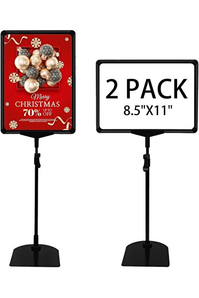 KASTWAVE A4 Adjustable Sign Poster Stand Aluminum Snap Open Reusable Frame (B...