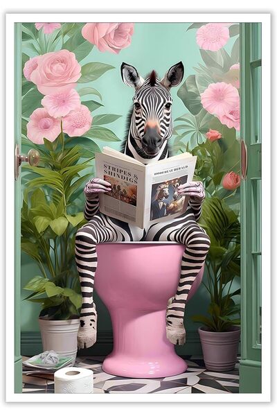 Today Idea ملصقات حمام مضحكة بطبعات حيوانات نابضة بالحياة من Today Idea