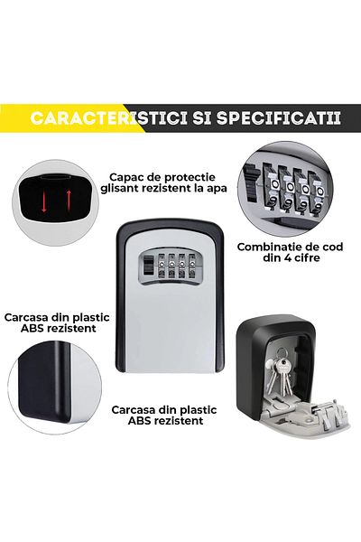 Echo Soul Set of 3 Combination Key Storage Boxes ®, 130x100x50 Mm