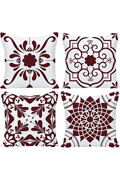 Arabest 4PCS Geometric Flower Pillow Covers, 18x18 In Abstract Cushion Covers...