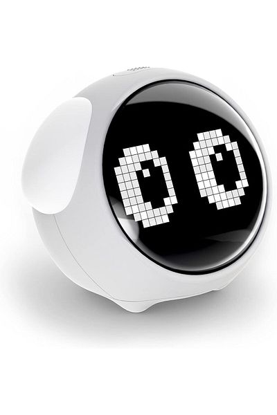 Generic Alarm Clock for Kids, Smart Emoji Multifunction Digital Clock, Dual Alarm Setting, Adjustable Brigh