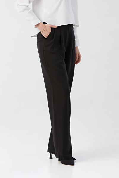 Fulla Moda Buttoned High Waist Palazzo Trousers