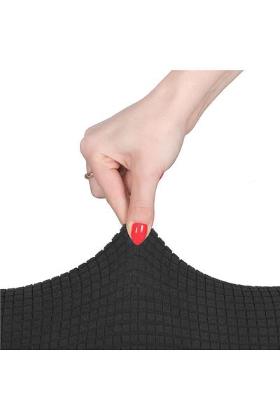 Springos Husa Scaun Bucatarie, Dimensiune Universala, Negru