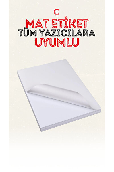 ÇÖZÜM KAĞIT Yapışkanlı Mat Etiket Kartuşlu Mürekkepli Tüm Yazıcılara Uygun St...