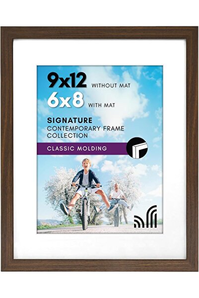 Americanflat إطار صور 9×12 مصنوع من زجاج مقاوم للكسر، قابل للتحويل إلى إطار 6...