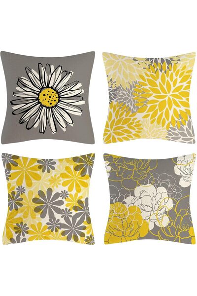 Arabest 4 Pcs Waterproof Decorative Throw Pillow Covers,18x18 Inches Outdoor ...