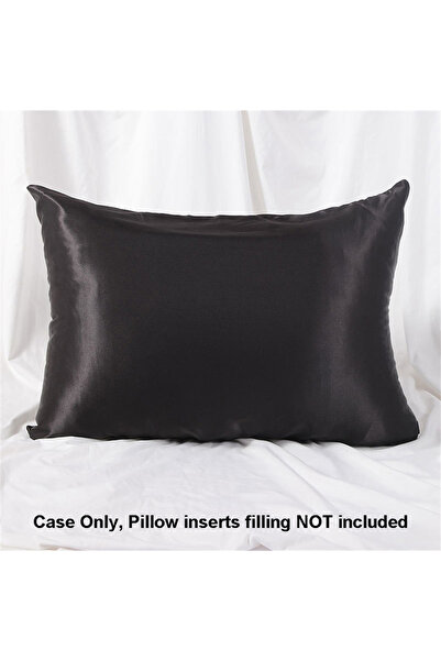 Choice Standard50X66CM 1PC Black 1pc Simulated Silk Smooth Plain Pillowcase S...