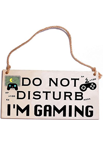 Arabest Funny Gaming Room Decor Sign,Do Not Disturb I’m Gaming Wooden Plaque,...