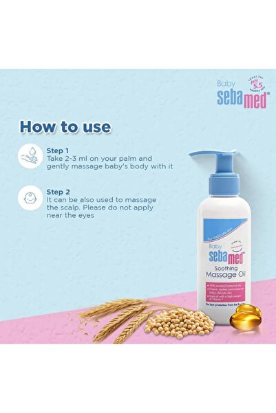Sebamed Baby Massage Oil 150 ml Gentle Nourishing Oil for Soft, Smooth Baby Skin with Natural Moisturizers