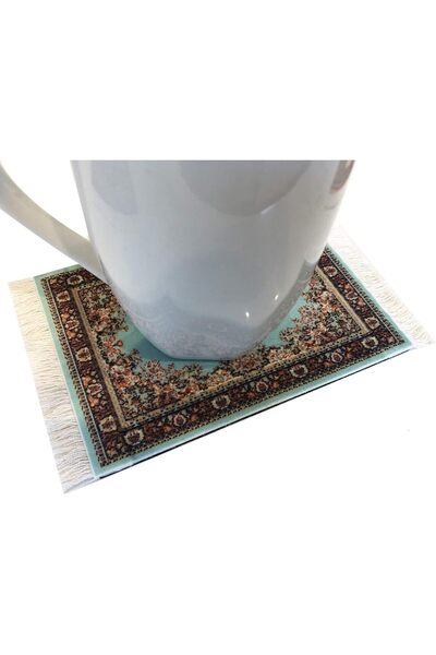 Generic Wovenrugs Turkish Rug-Style Rectangular Coasters, 4-Pack