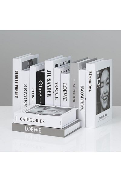 Generic Supreouts 12 Pcs Decorative Books for House, Fashion Modern Fake Book for Decoration, Faux Stacked