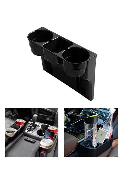 OTO MOTTO Siyah Araç İçi Koltuk Arası Ve Başlık Bardak Tutucu Bardaklık