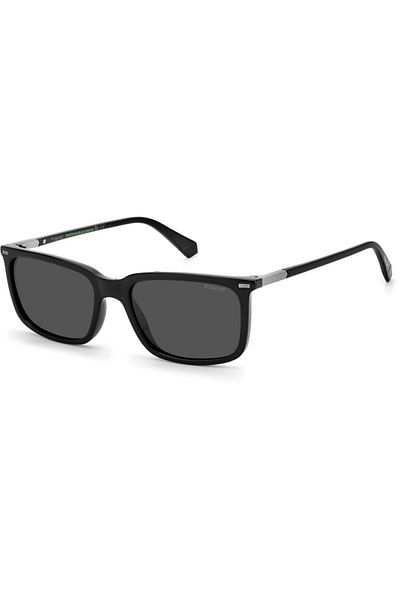 Polaroid Ochelari de soare bărbătești Pld 2117/s 807/m9, negri, dreptunghiulari, 55 mm