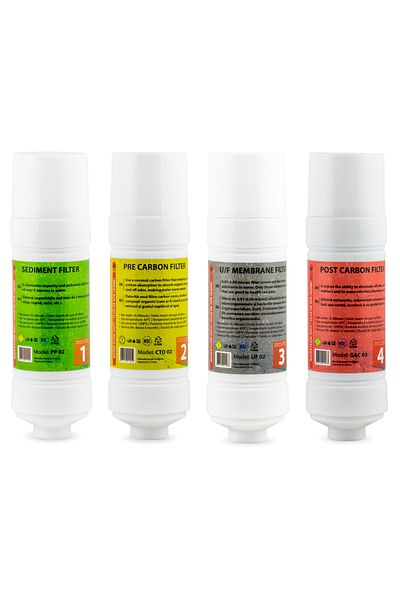 Zass Water Filter Set (4 FILTERS) For Dispensers With Office Filtration System Wfrs 04