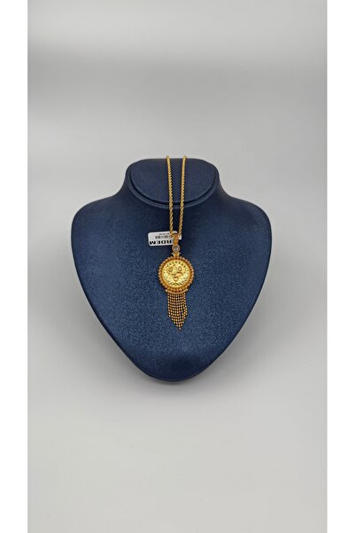 ERDEM KUYUMCULUK 8 Ayar Altın Reşat Baskılı Püsküllü Kolye Ucu ( ZİNCİRSİZ)