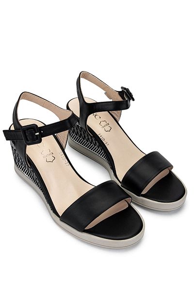 Tamer Tanca Women's Genuine Leather Black Heeled Shoes