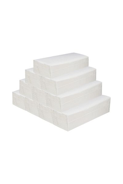 Hotpack Disposable Hand Towel V Fold Tissue Paper White 20x23cm, 3000 Pieces | 150 Sheet X 20 Packets