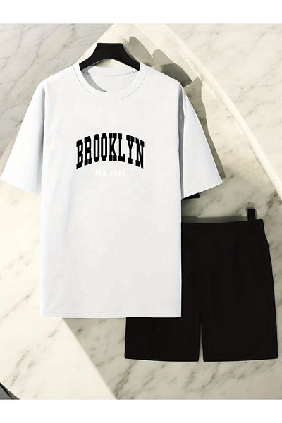 uyguntarz Σετ σορτς Unisex Brooklyn με εμπριμέ σχέδιο