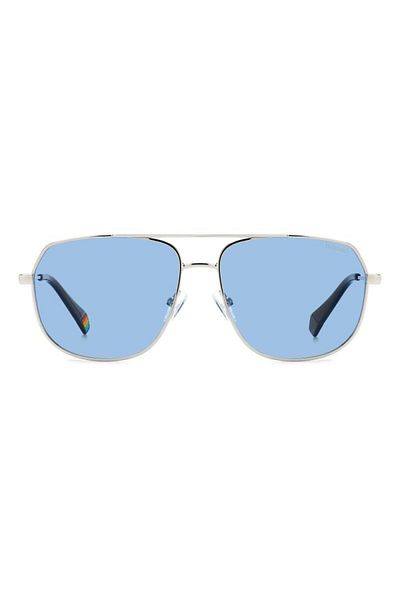 Polaroid Ochelari de soare bărbătești PLD 6195/S/X 010/C3, Argintii, Aviator, 58 mm