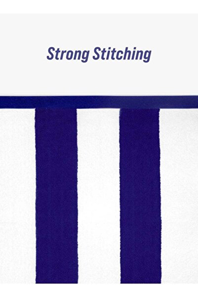 Generic Striped Oversized Beach Towel– 90x180 cm, 100% Cotton, Quick-Dry & Extra Large