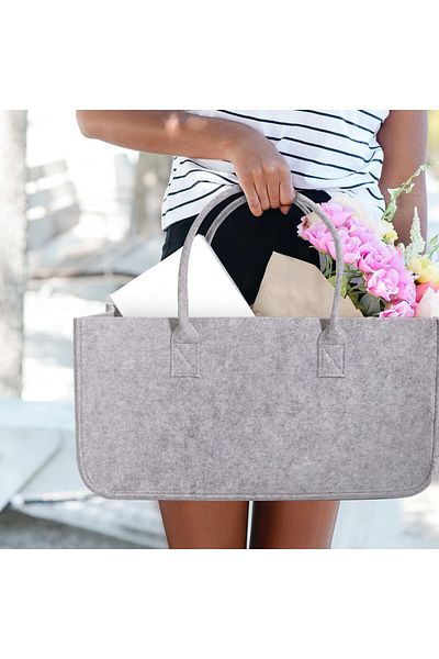 Weeme Transport Bag, Felt, Grey, 50 X 25 X 25 Cm