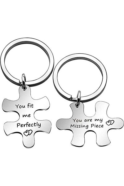 Angelra Set de 2 pandantive Angelra friend, oțel inoxidabil, argint, 2,5 cm / 3 cm