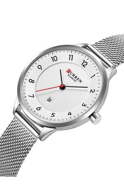 Curren Silver Luxury Women’s Quartz Watch – Stainless Steel Sport Wristwatch for Ladies