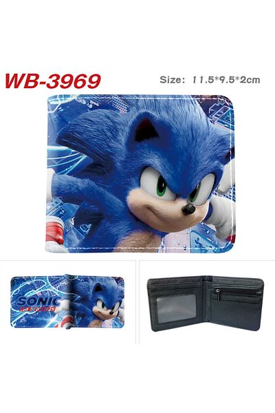 Choice B Sonic Peripheral Wallet Super Sonic Mouse Short Half-fold Card Holder Full Color Cartoon Anime Co.