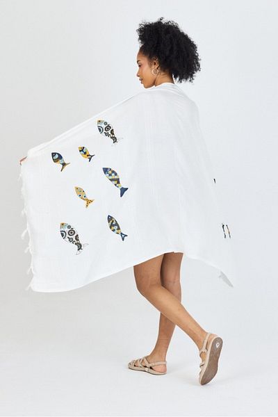 Mulberry Πετσέτα θαλάσσης μπάνιου Samira Printed Bamboo Peshtemal