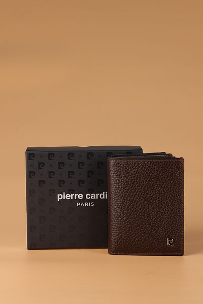Pierre Cardin 2734 Мъжки портфейл от естествена кожа, държач за карти, FLOTUR BROWN