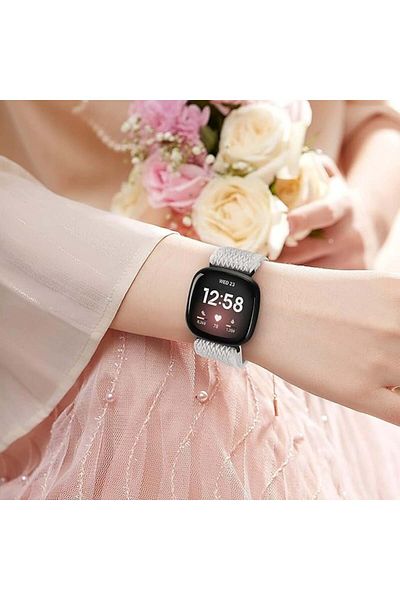 GrTrees Set de 5 curele pentru Fitbit Versa 3/Fitbit Sense GrTrees, nailon/metal, multicolor, 11,4-24 cm