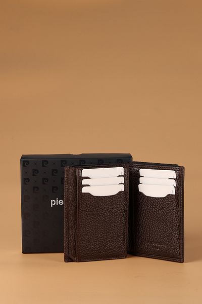 Pierre Cardin 2734 Мъжки портфейл от естествена кожа, държач за карти, FLOTUR BROWN