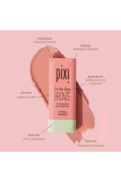 pixi On-the-Glow Bronze - SoftGlow, Hydrating Tinted Moisture Bronzer Stick 19g